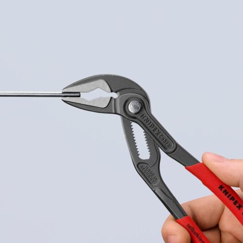 Knipex Cobra ES Water Pump Pliers Extra-slim Plastic Coated Grey Atramentized 180mm 87 51 180